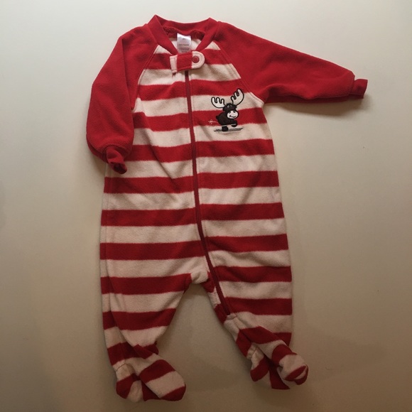 2/$12 3 Month Baby’s First Christmas Onesie, Sleeper and Hat Set - Picture 2 of 12